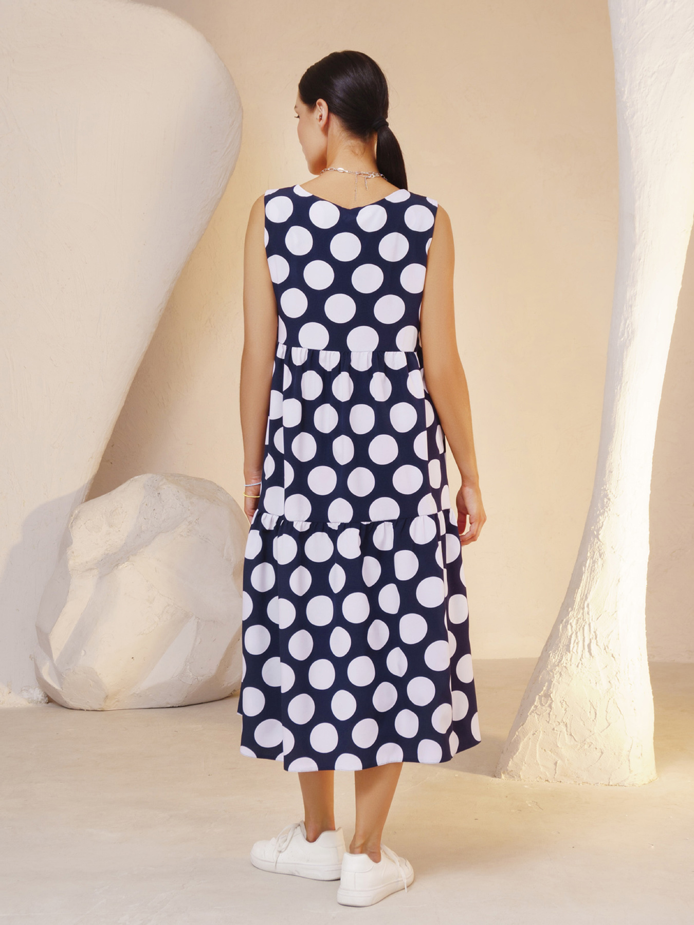 Платье миди ISSA Plus модель SA-255_blue Фото