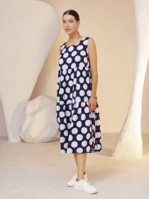 Платье миди ISSA Plus модель SA-255_blue Фото