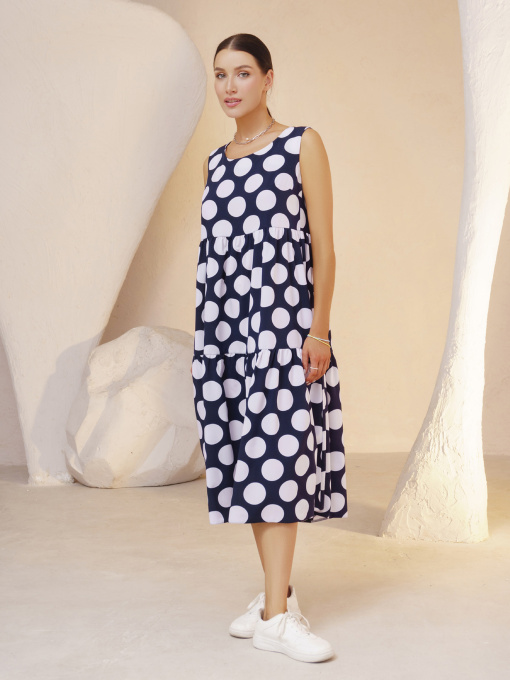 Платье миди ISSA Plus модель SA-255_blue Фото