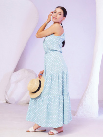 Платье макси ISSA Plus модель SA-406_mint Фото