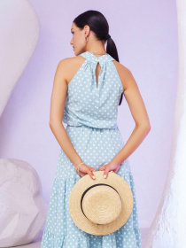 Платье макси ISSA Plus модель SA-406_mint Фото