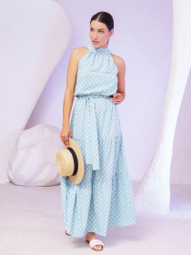 Платье макси ISSA Plus модель SA-406_mint Фото