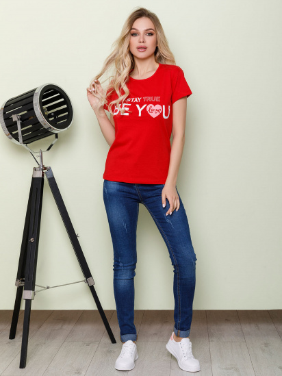 Футболка ISSA Plus модель WN20-124_red — фото 4 - INTERTOP