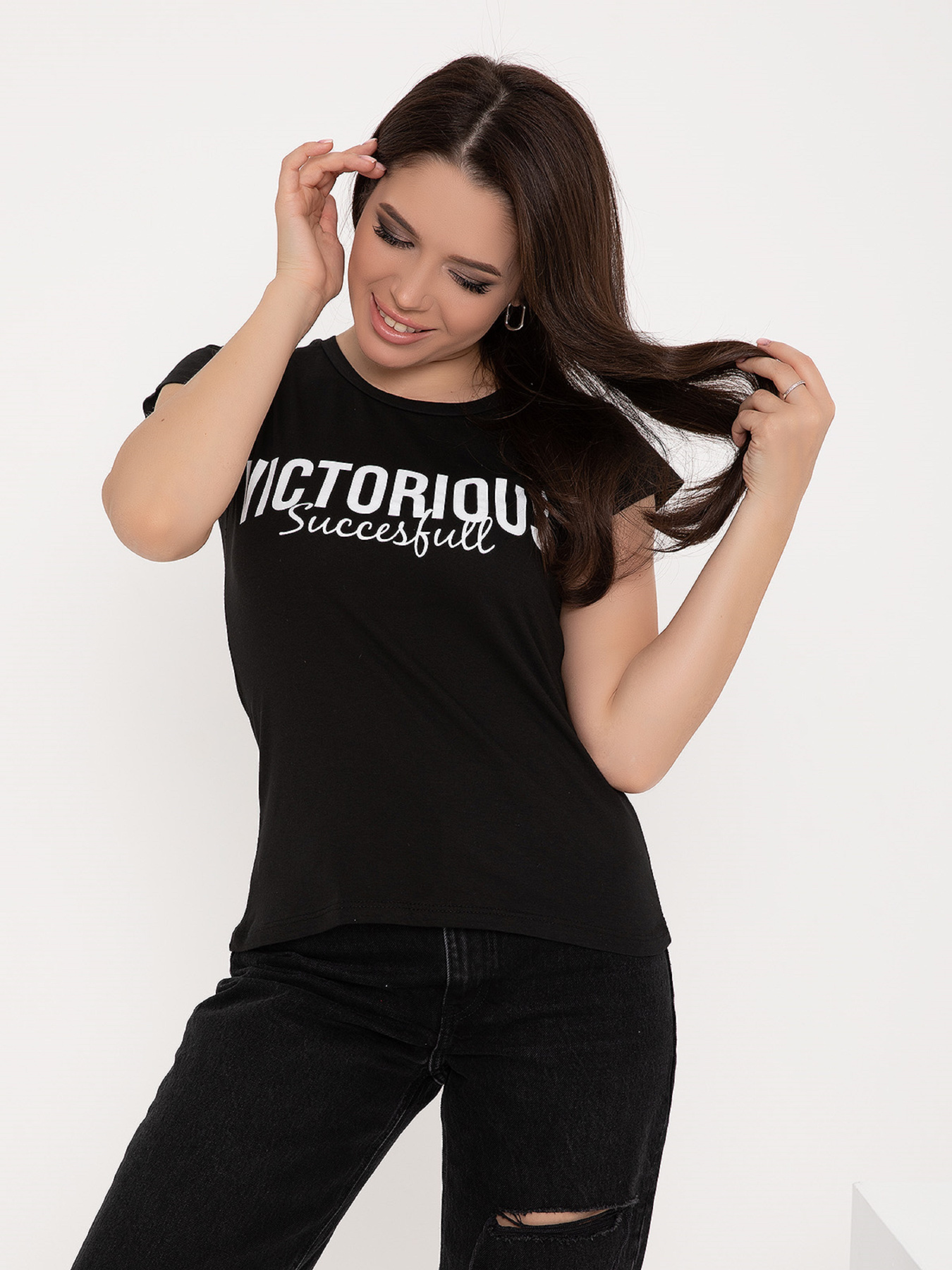 Футболка ISSA Plus модель WN20-139_black Фото