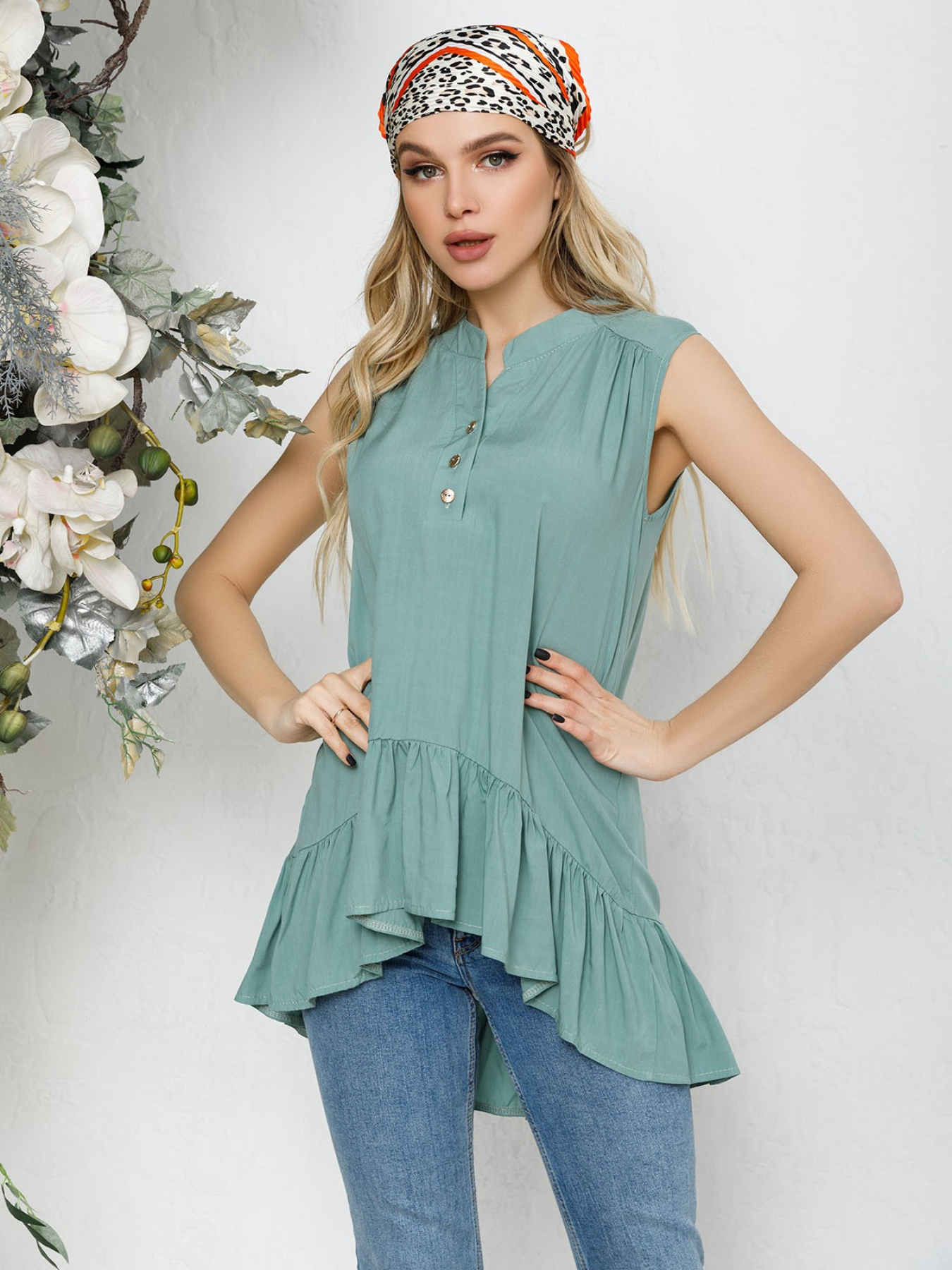 Блуза ISSA Plus модель SA-203_mint Фото