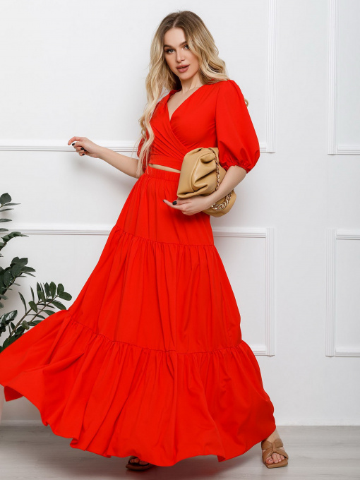 Повседневный костюм ISSA Plus модель 12614_red Фото