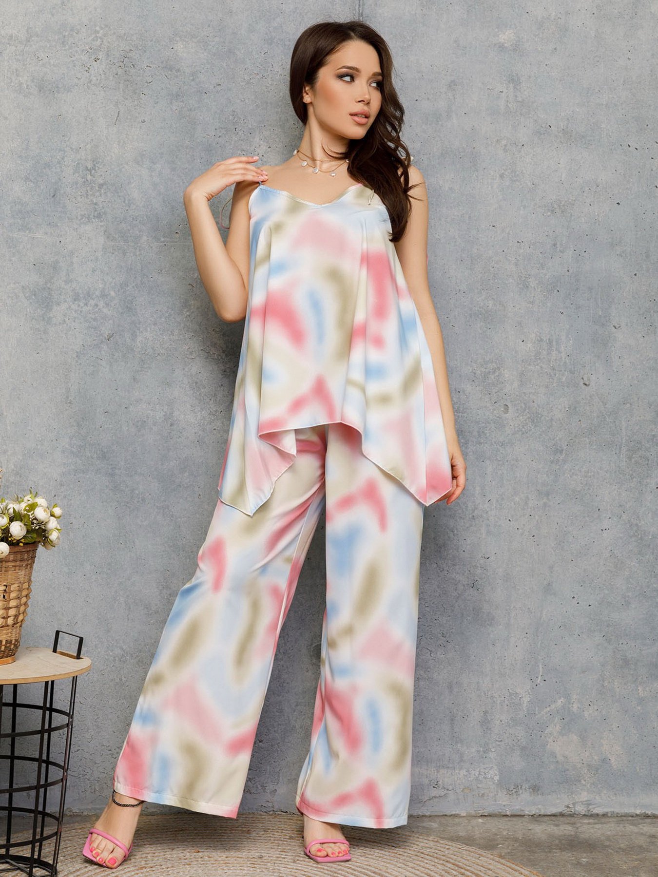 Повседневный костюм ISSA Plus модель 12628_multicolor Фото