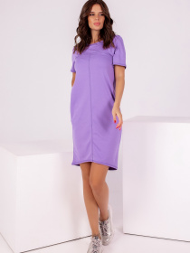 Сукня міні ISSA Plus модель 10364_lilac Фото