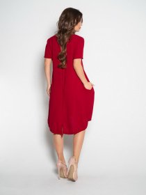 Платье мини ISSA Plus модель 10497_burgundy Фото