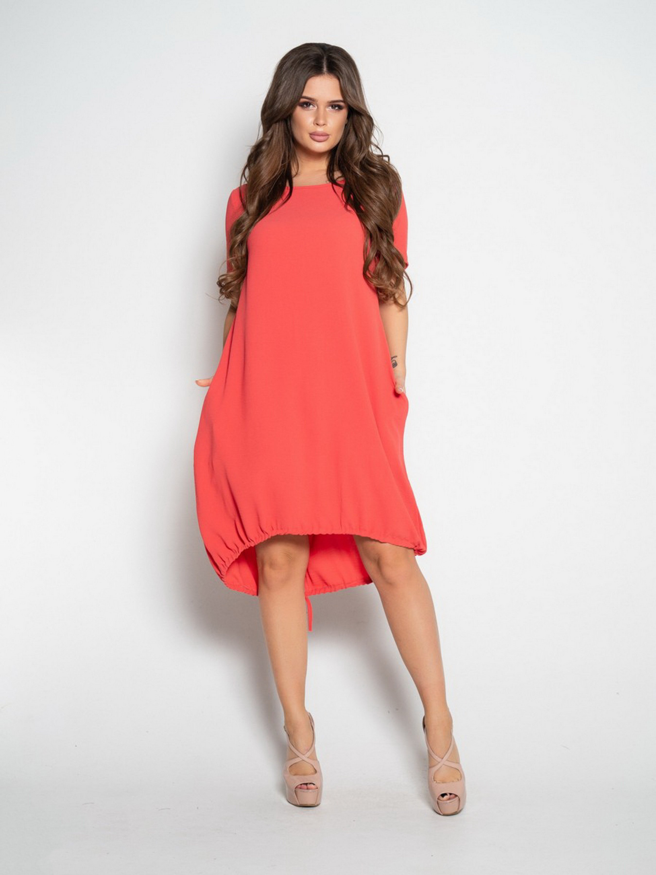 Сарафан ISSA Plus модель 10497_coral Фото