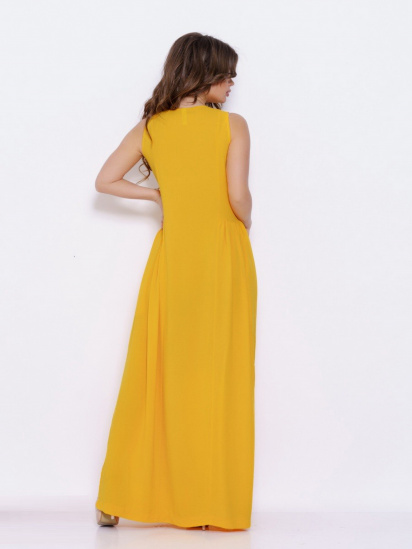 Сарафан ISSA Plus модель 10630_mustard — фото 5 - INTERTOP
