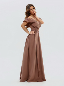 Платье макси ISSA Plus модель 10816_brown Платье макси ISSA Plus модель 10816_brown Фото