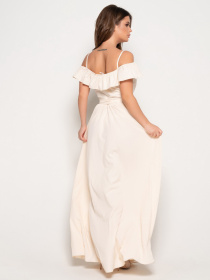 Платье макси ISSA Plus модель 10816_milky Фото