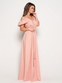 Платье макси ISSA Plus модель 10816_peach Фото