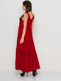 Сарафан ISSA Plus модель 10887_burgundy Фото