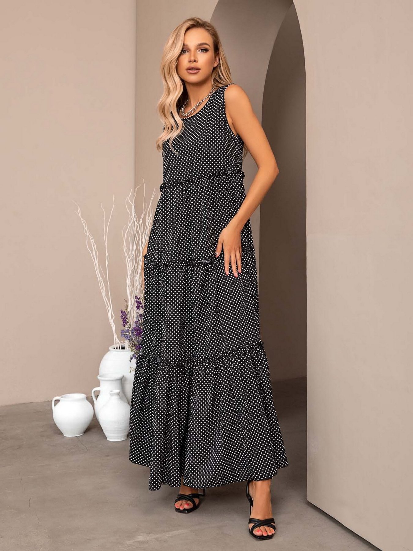 Сукня максі ISSA Plus модель 11733_black Фото