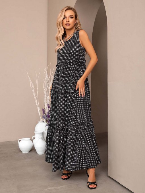 Платье макси ISSA Plus модель 11733_black Фото