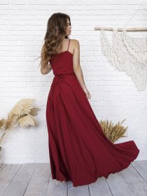 Сарафан ISSA Plus модель 11745_burgundy Фото