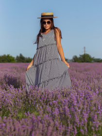 Сарафан ISSA Plus модель 12023_blackwhite Фото