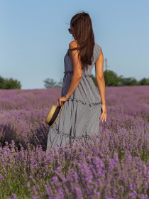 Сарафан ISSA Plus модель 12023_blackwhite Сарафан ISSA Plus модель 12023_blackwhite Фото