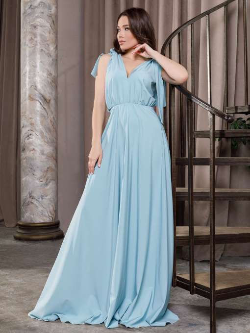 Сукня максі ISSA Plus модель 12062_blue Фото