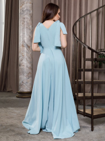 Платье макси ISSA Plus модель 12062_blue Фото