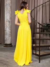 Сукня максі ISSA Plus модель 12062_yellow Фото