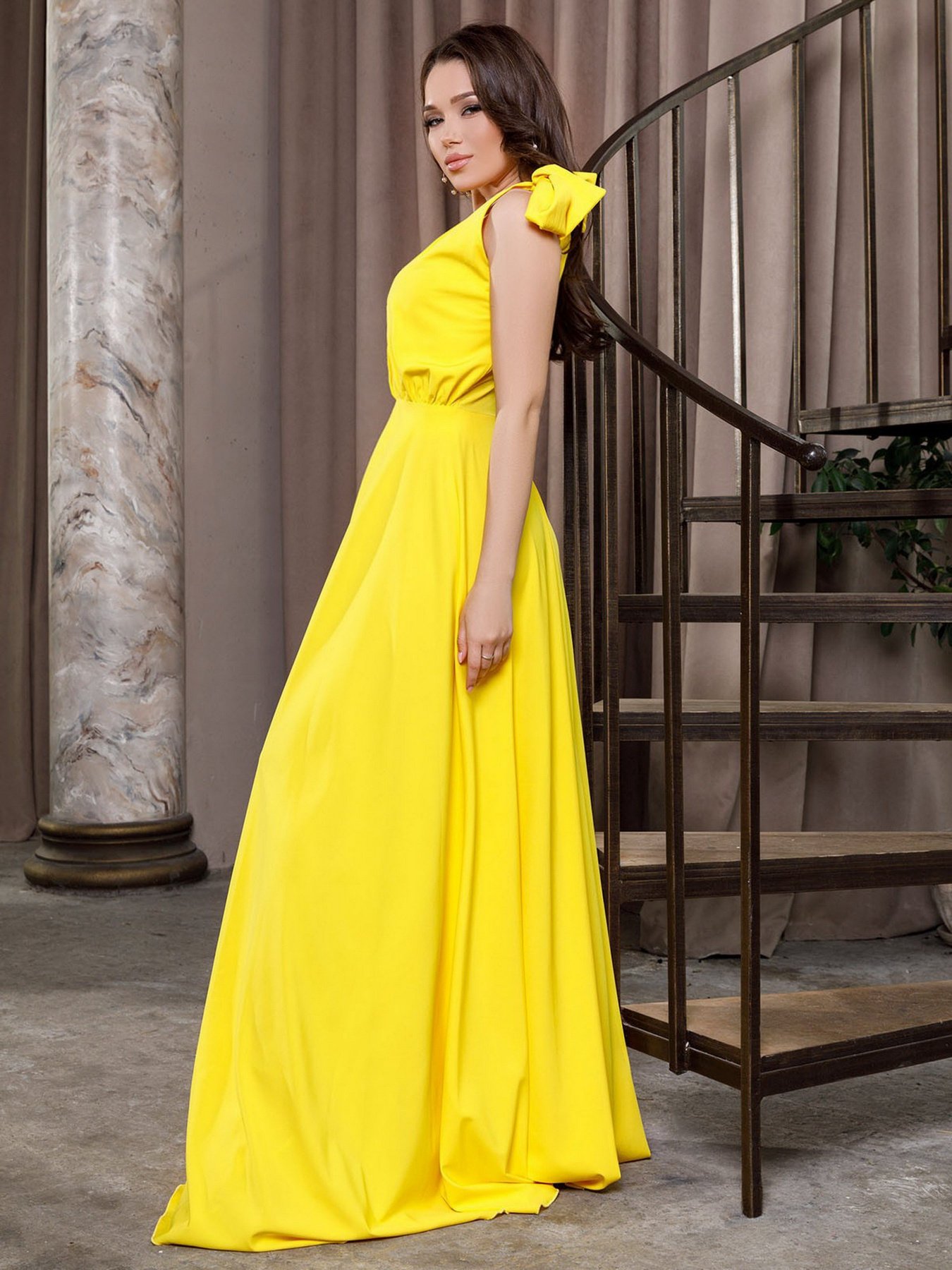 Платье макси ISSA Plus модель 12062_yellow Платье макси ISSA Plus модель 12062_yellow Фото