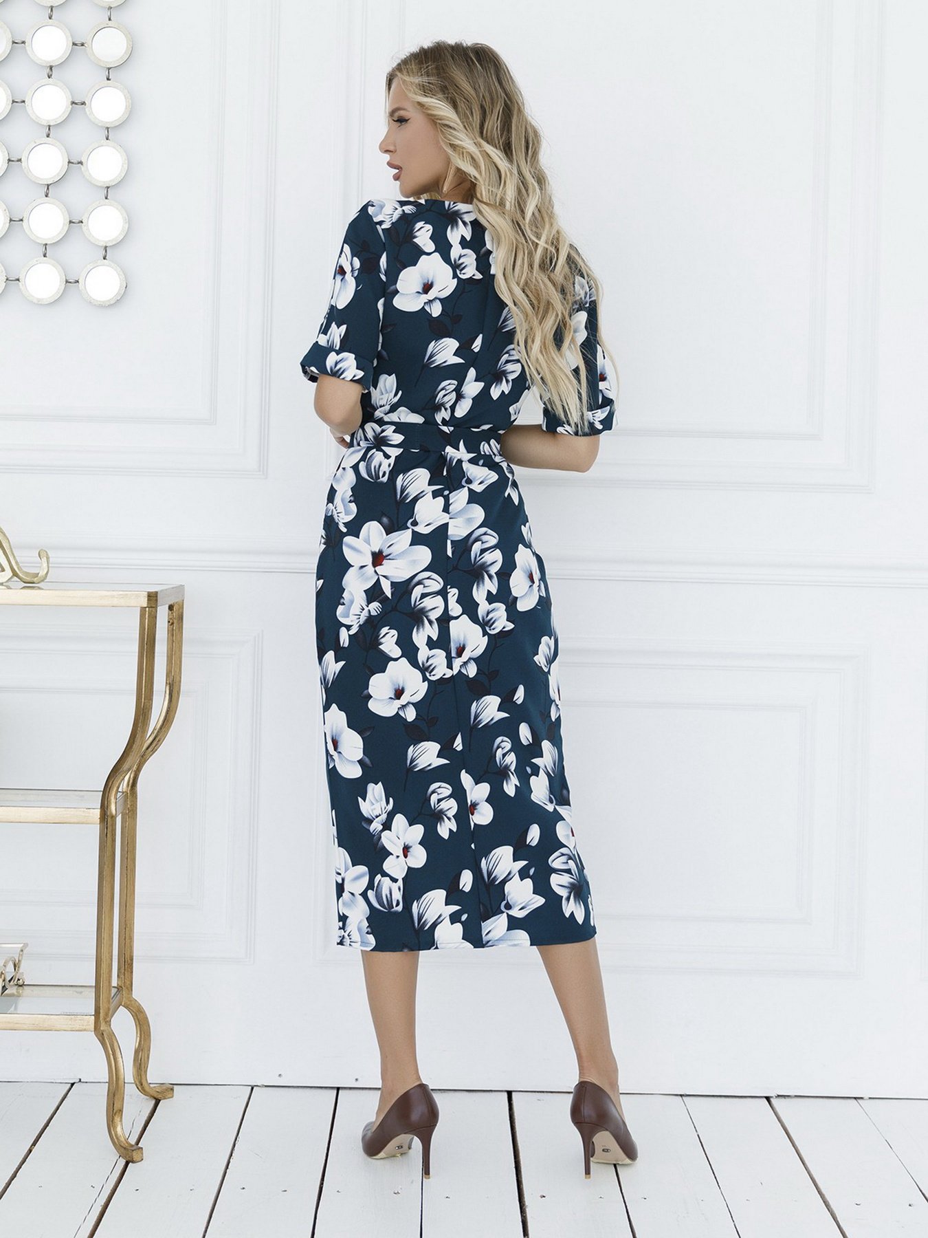 Платье миди ISSA Plus модель 12103_green Фото