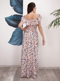 Платье макси ISSA Plus модель 12515_pink Фото