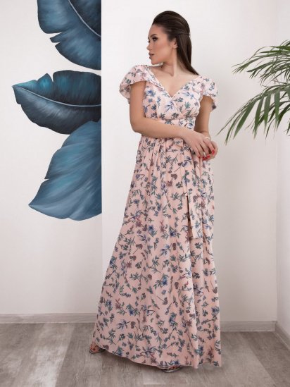 Сукня максі ISSA Plus модель 12515_pink - фото
