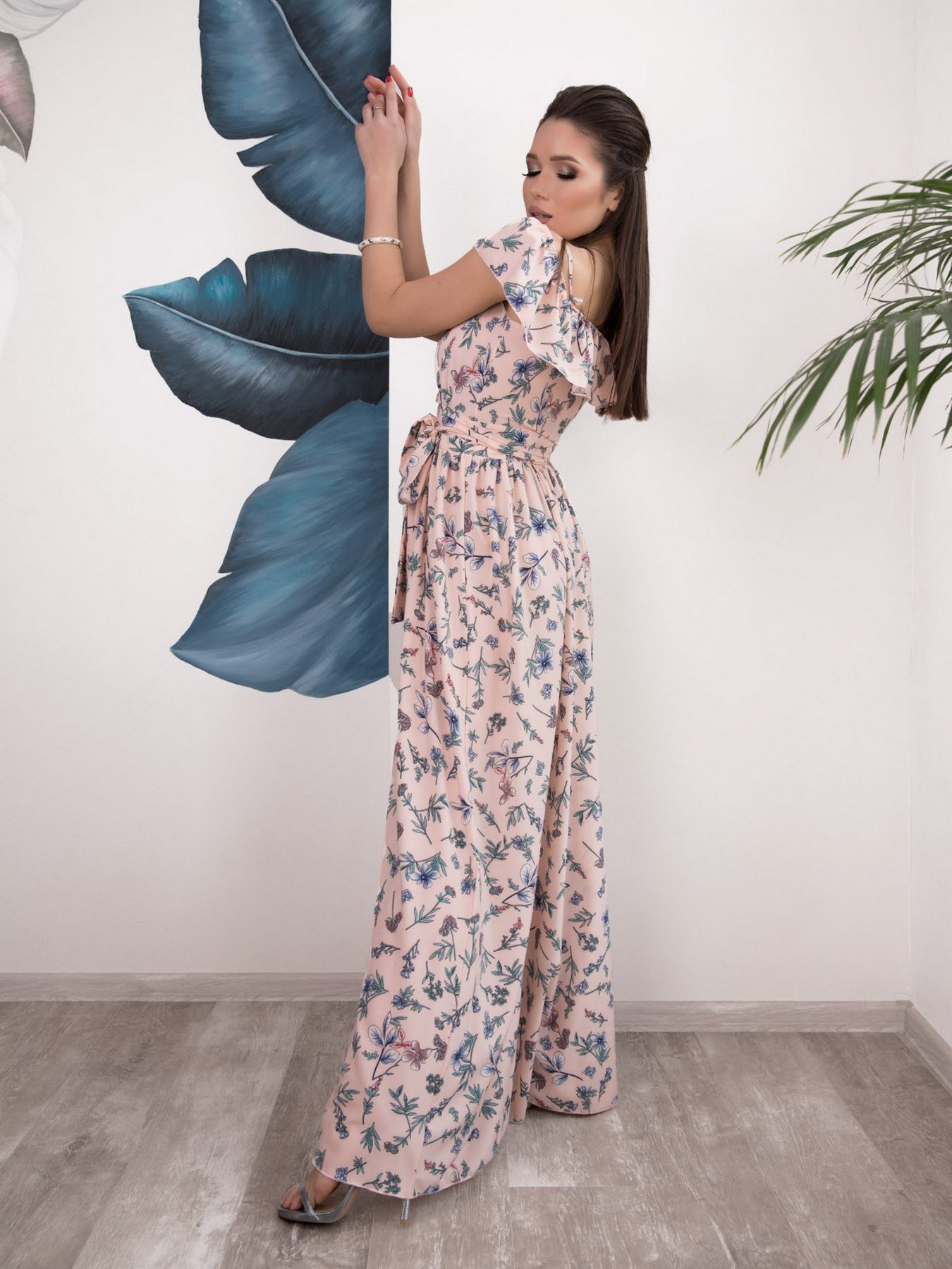 Платье макси ISSA Plus модель 12515_pink Фото