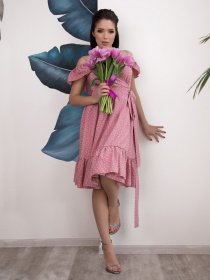 Платье миди ISSA Plus модель 12526_pink Фото