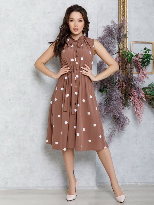 Платья ISSA Plus модель 12551_brown Фото