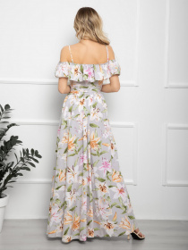 Платье макси ISSA Plus модель 12554_grey Фото