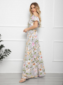 Платье макси ISSA Plus модель 12554_grey Фото