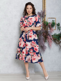 Платья ISSA Plus модель 12584_blue Платья ISSA Plus модель 12584_blue Фото