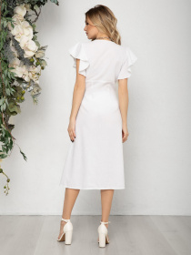 Платье миди ISSA Plus модель 12591_white Фото
