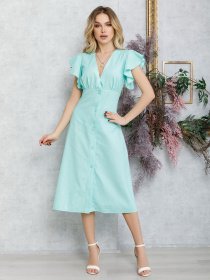 Платье миди ISSA Plus модель 12591_mint Фото