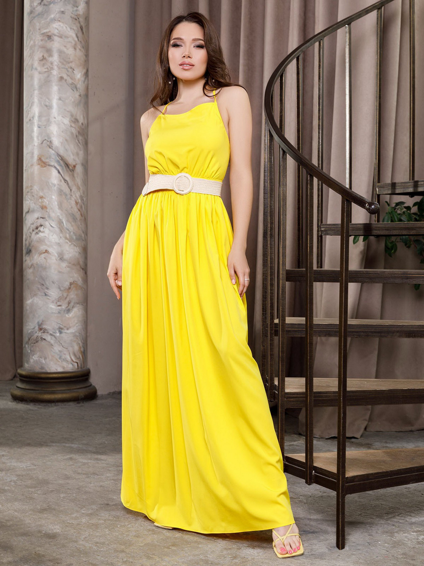 Платья ISSA Plus модель 12651_yellow Фото