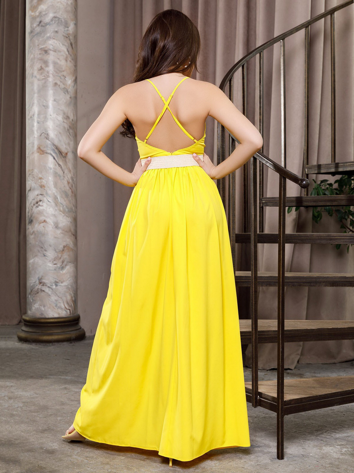 Сукні ISSA Plus модель 12651_yellow Фото