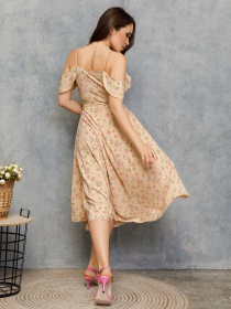 Платье миди ISSA Plus модель 12656_beige Фото