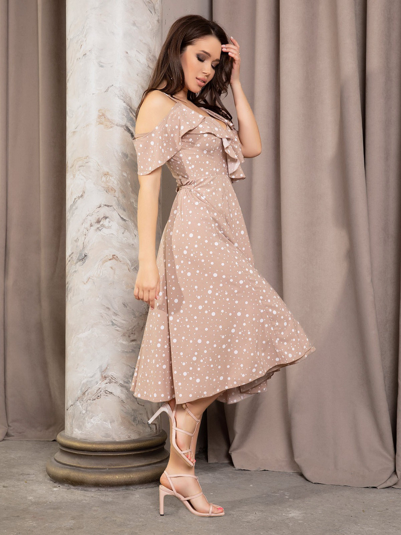 Платья ISSA Plus модель 12657_beige Фото