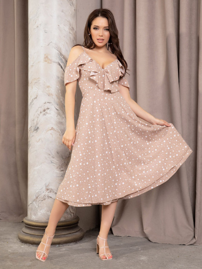 Сукні ISSA Plus модель 12657_beige - фото