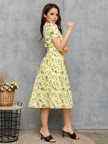 Сукня міді ISSA Plus модель 12702_yellow — фото - INTERTOP