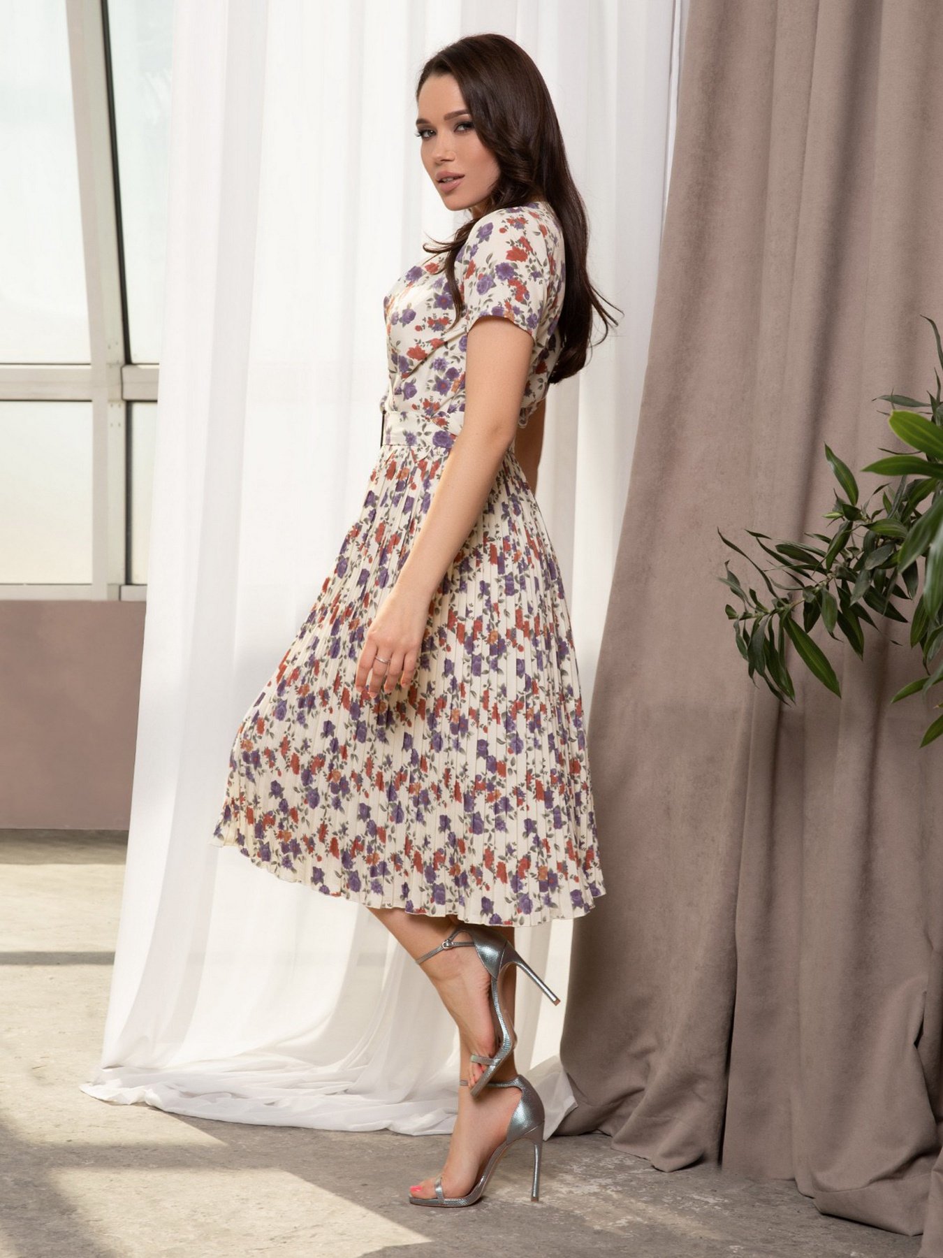 Платье миди ISSA Plus модель 12703_multicolor Фото