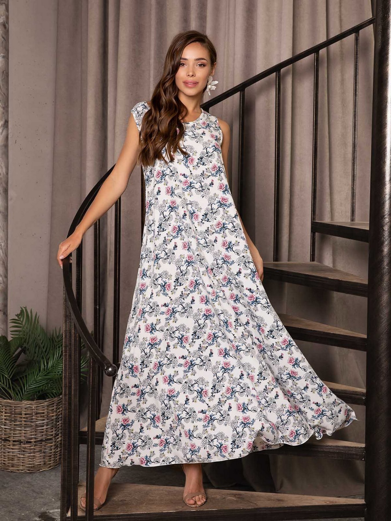 Платье макси ISSA Plus модель 12749_multicolor Фото