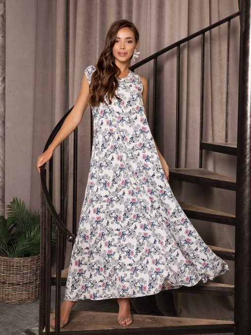 Сукня максі ISSA Plus модель 12749_multicolor Фото