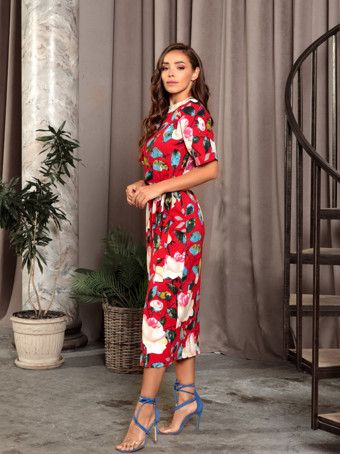 Платья ISSA Plus модель 12756_red Фото