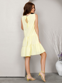 Платье мини ISSA Plus модель 12796_yellow Фото